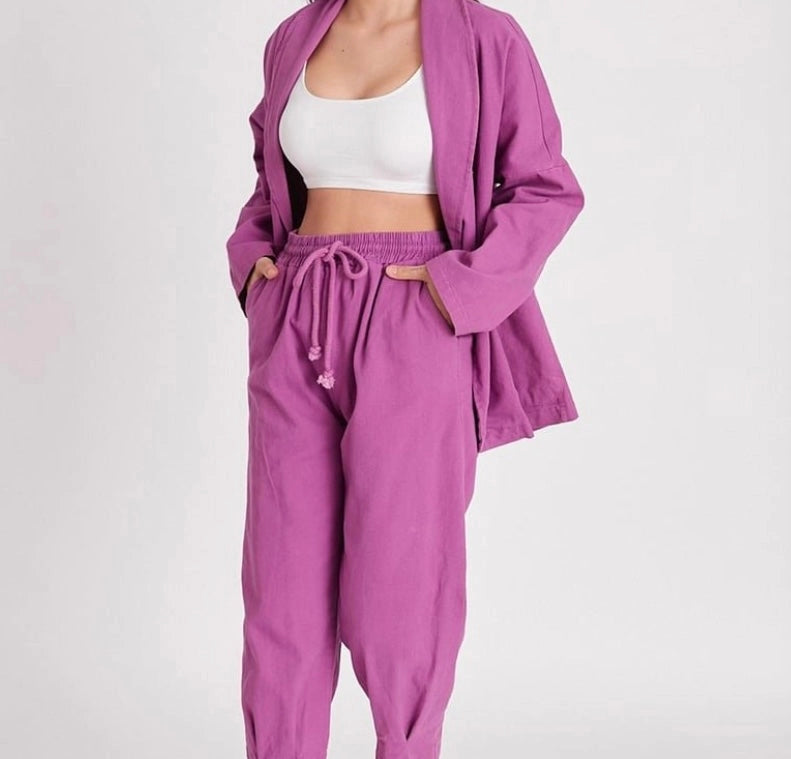 Perfect Pant and Jacket Set Pink-Pant and Jacket Set-REVER-S-Urbanheer