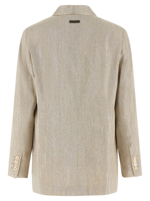 Peserico Lamé Thread Blazer
