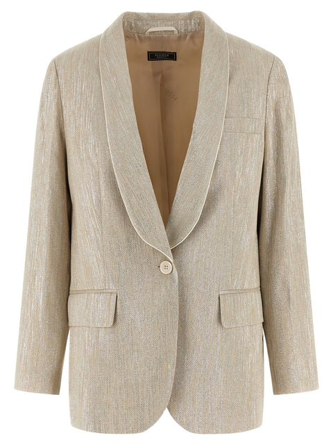 Peserico Lamé Thread Blazer