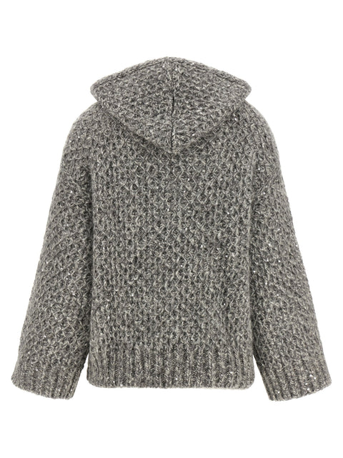 Peserico Zipped Hooded Cardigan