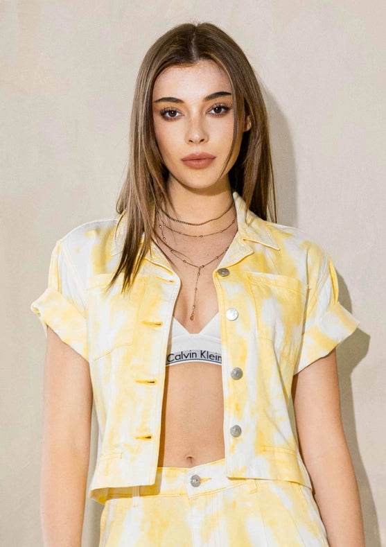 Phoebe Cropped Shaket Banana-Jackets-Vibrant M.i.U-S-Banana-Urbanheer