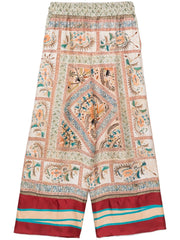 Pierre Louis Mascia Aloe silk palazzo pants