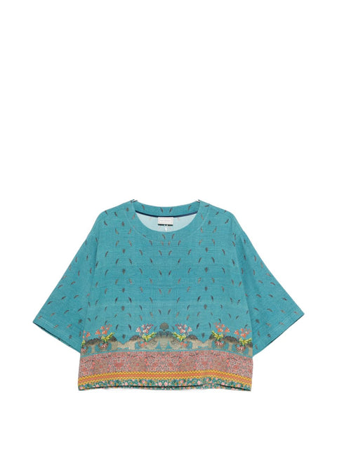Pierre Louis Mascia Printed silk blouse
