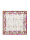 Pierre Louis Mascia White, floral print, border detail Printed silk scarf
