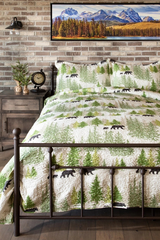 Pine Wilderness Quilt Set-Set-Linen Mart-Twin-Urbanheer