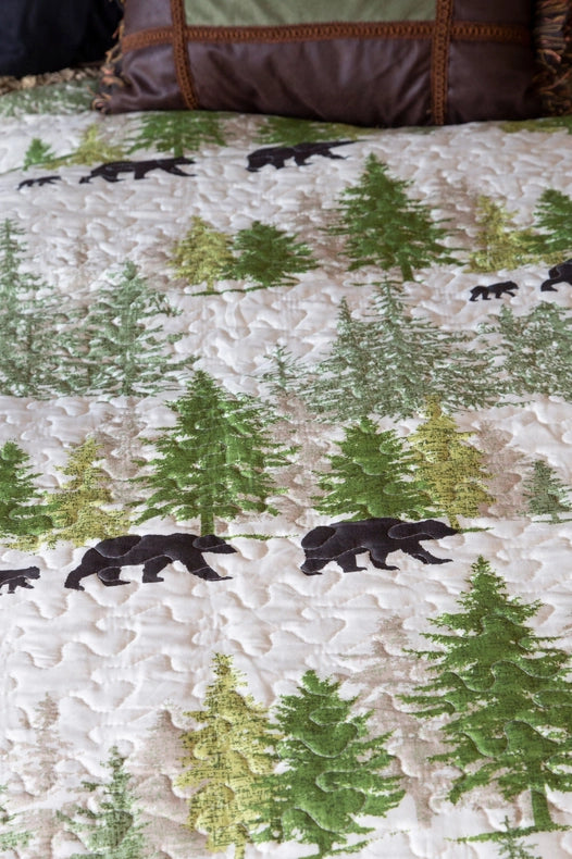 Pine Wilderness Quilt Set-Set-Linen Mart-Twin-Urbanheer