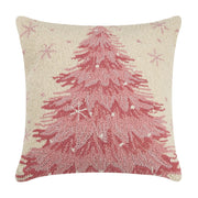 Pink Christmas Tree Hook Pillow-Pillow-Peking Handicraft-18 x 18 x 1.8 in (45.7 x 45.7 x 4.6 cm)-Urbanheer