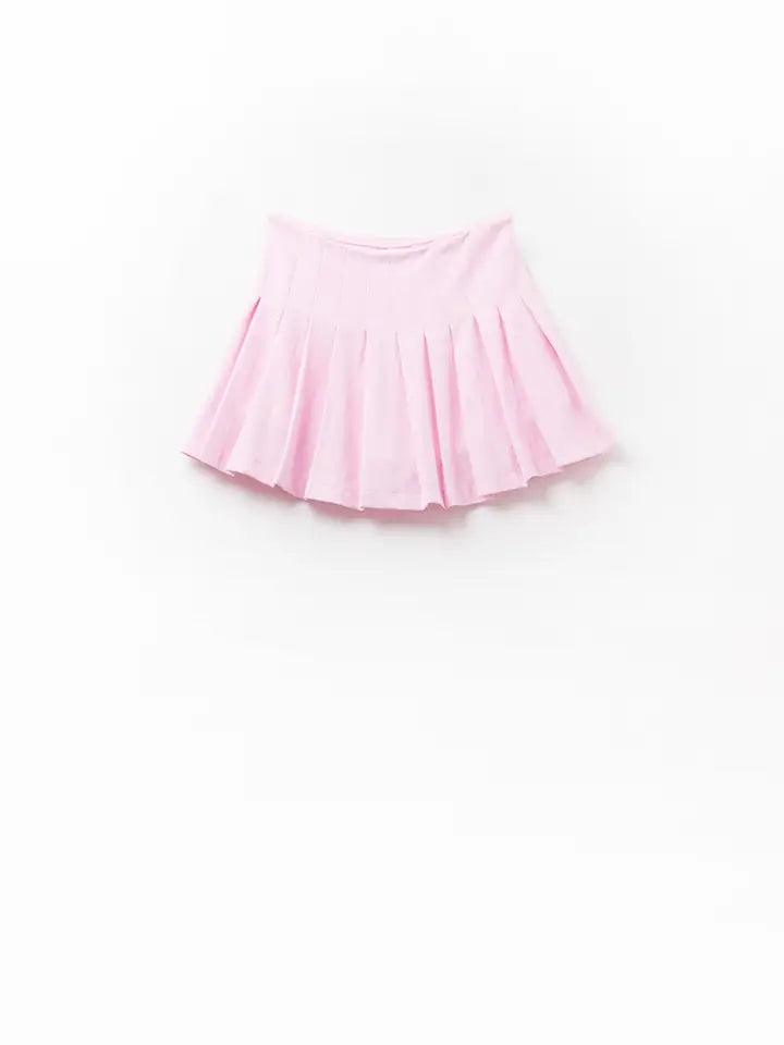 Pink Pleated Mini Skirt-Skirt-Q2-S-PINK-Urbanheer