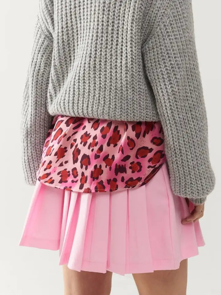 Pink Pleated Mini Skirt-Skirt-Q2-S-PINK-Urbanheer