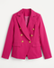 Pink Tailored Blazer with Gold Buttons