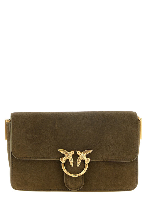 Pinko Love One Slouchy Classic Green Shoulder Bag