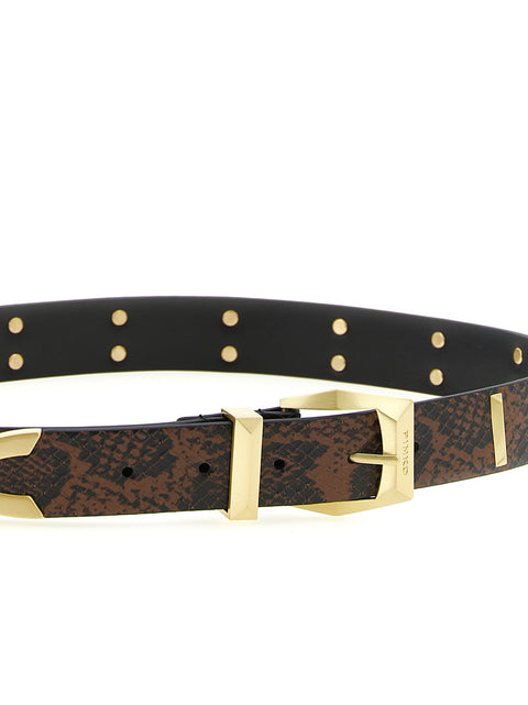 Pinko Python Print Belt