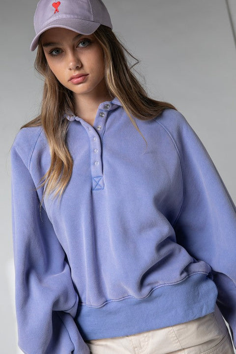 Piper Snap Button Collared Sweater Blue-Sweater-Papermoon-S-Blue-Urbanheer