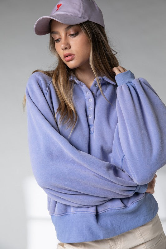 Piper Snap Button Collared Sweater Blue-Sweater-Papermoon-S-Blue-Urbanheer