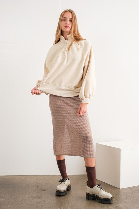 Piper Snap Button Collared Sweater Cream-Sweater-Papermoon-S-Urbanheer