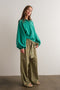 Piper Snap Button Collared Sweater Green-Sweater-Papermoon-S-Urbanheer