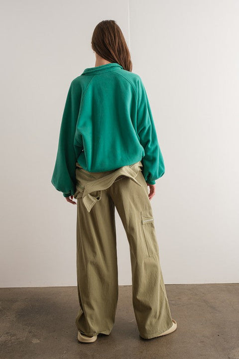 Piper Snap Button Collared Sweater Green-Sweater-Papermoon-S-Urbanheer