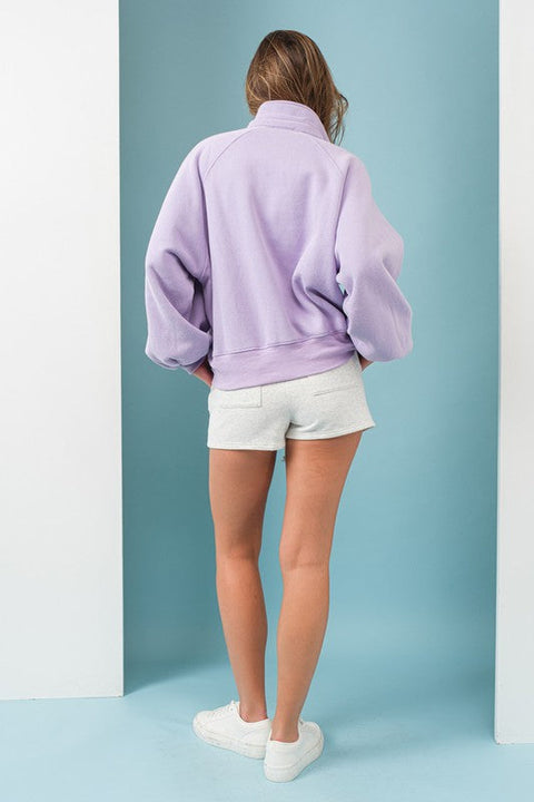 Piper Snap Button Collared Sweater Lavender-Sweater-Papermoon-S-Urbanheer