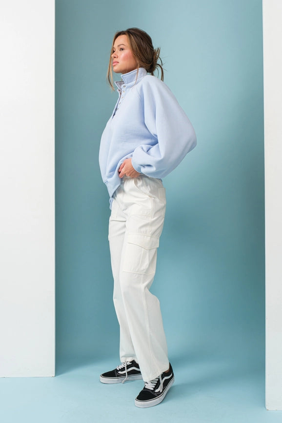 Piper Snap Button Collared Sweater Sky Blue-Sweater-Papermoon-S-Sky Blue-Urbanheer