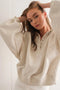 Piper Snap Button Collared Sweater-Sweater-Papermoon-S-White melange-Urbanheer