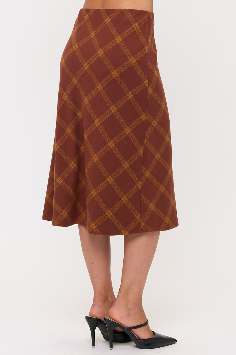 Plaid Pencil Skirt-2