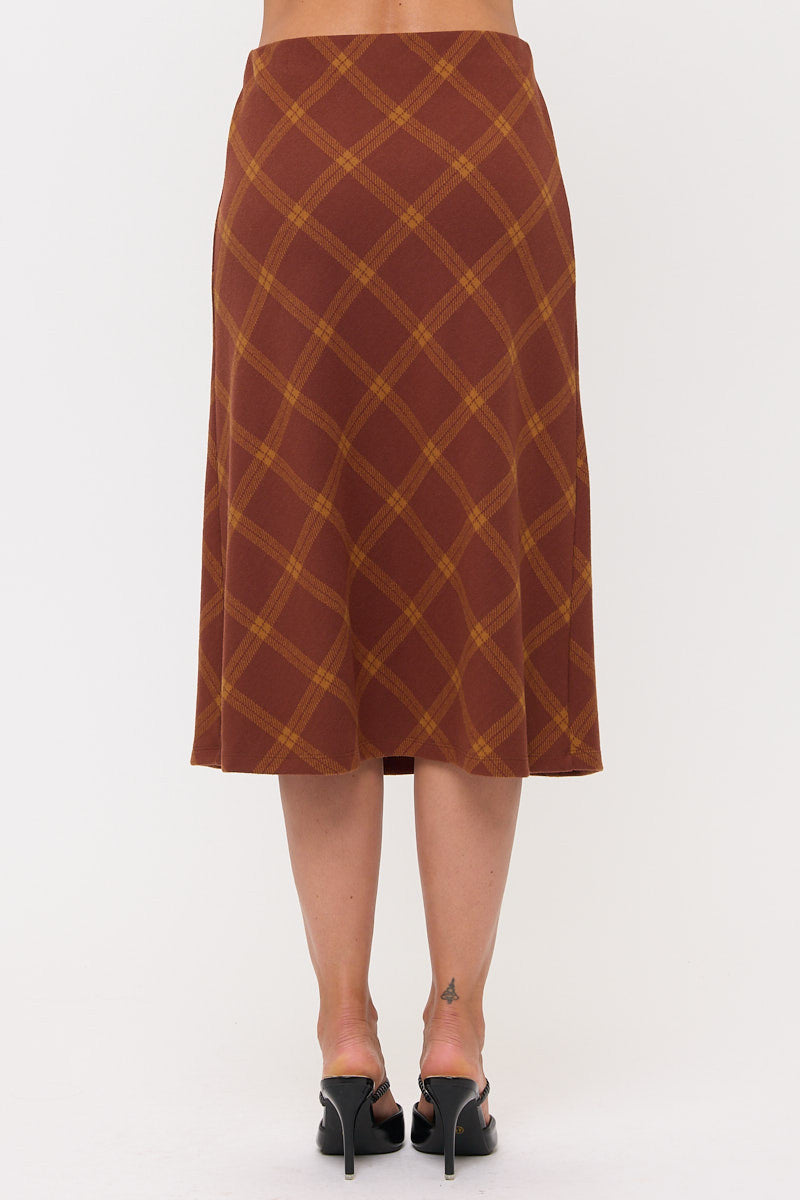 Plaid Pencil Skirt-3