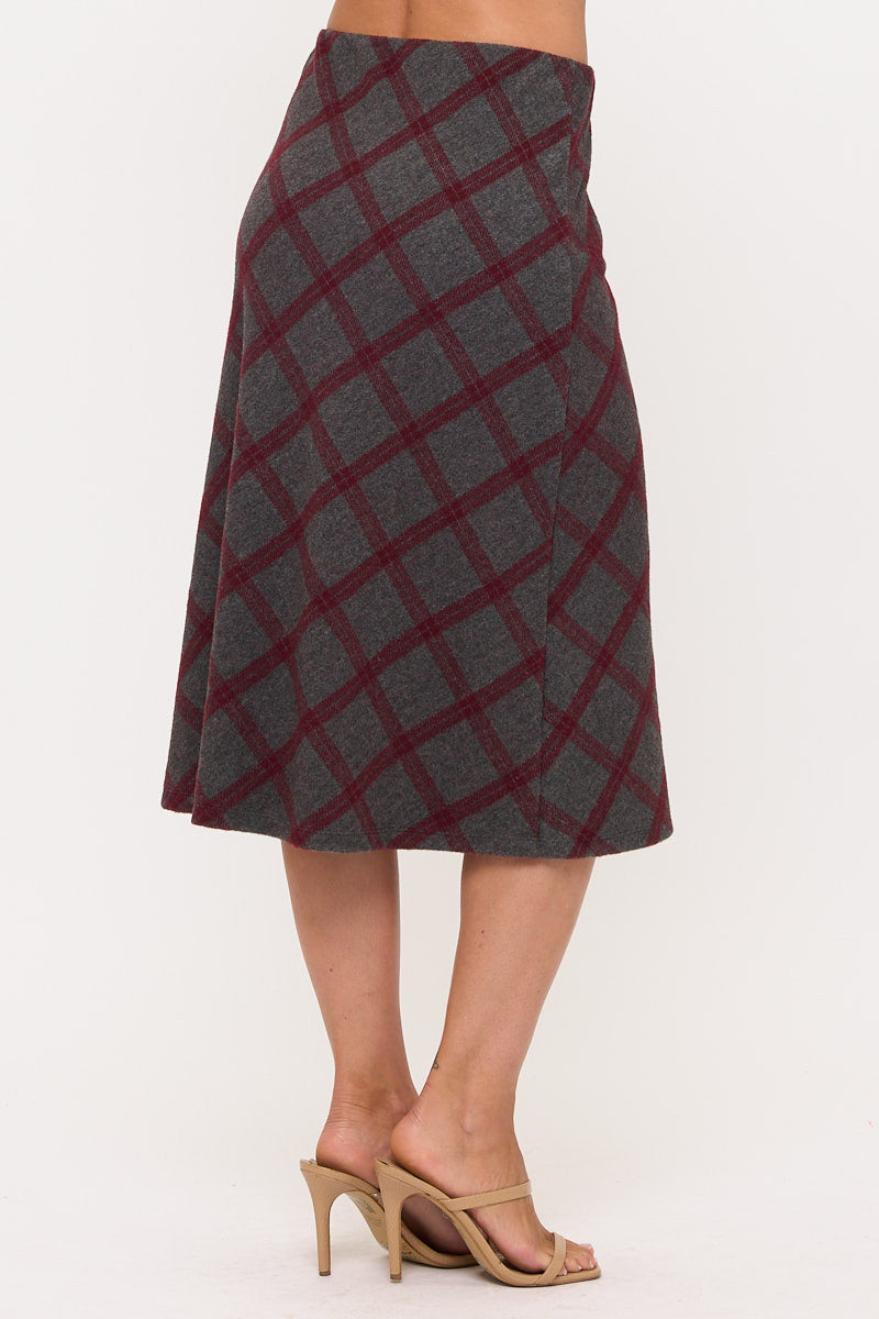 Plaid Pencil Skirt-2