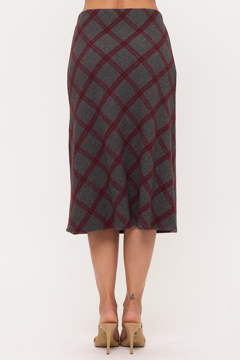Plaid Pencil Skirt-3
