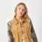 Plaid Sleeve Corduroy Jacket Camel-Jacket-Mystree-S-Camel-Urbanheer