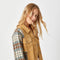 Plaid Sleeve Corduroy Jacket Camel-Jacket-Mystree-S-Camel-Urbanheer