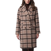 Plaid Wool Coat Brown/Rust Plaid-Coat-Bernardo-XS-Brown/Rust Plaid-Urbanheer