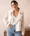 Plain Cropped Cotton Trench Coat White-COAT-Attentif Paris-S-Urbanheer