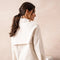 Plain Cropped Cotton Trench Coat White-COAT-Attentif Paris-S-Urbanheer