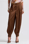 Pleated Satin Balloon Pants