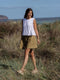 Pleated Sleeveless Linen Top Moorea in White-Top-MagicLinen-XS-White-Urbanheer