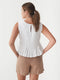 Pleated Sleeveless Linen Top Moorea in White-Top-MagicLinen-XS-White-Urbanheer