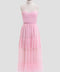 Pleated Tulle Semi-Sheer Tiered Dress PINK-Dress-Moon River-XS-PINK-Urbanheer