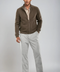 Pleated Wool Trouser Pants - Heather Grey