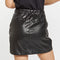 Pleather Skirt with Slit - Madison Skirt BLACK-Skirt-Weekend Los Angeles-XS-BLACK-Urbanheer