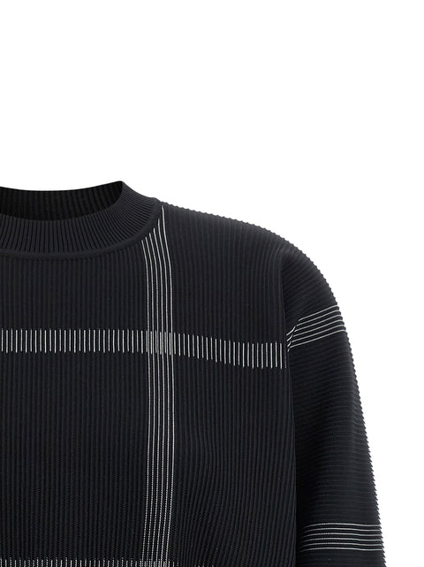 Pleats Please Issey Miyake Crossing Knit Sweater