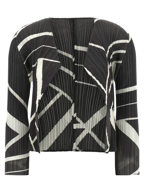 Pleats Please Issey Miyake Fold Line Cardigan