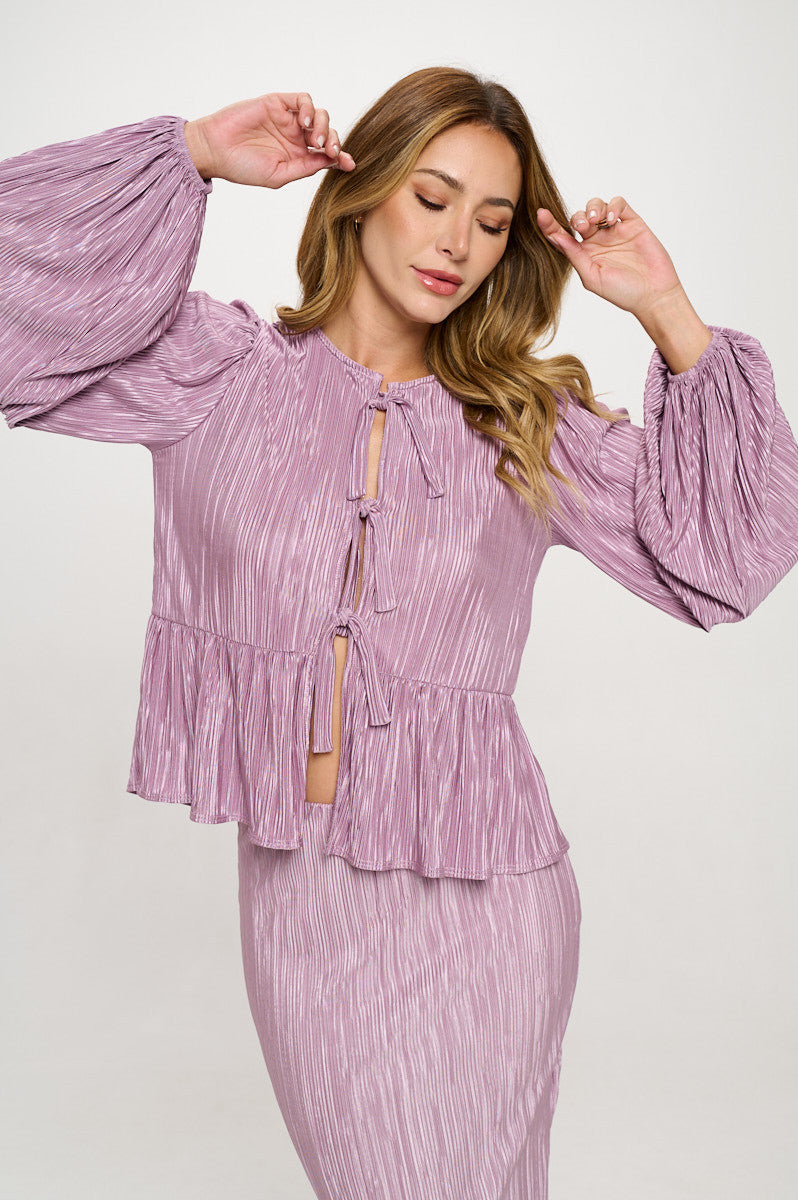 Plisse Solid Button Down Top with Collar-New Arrival-Reneecollection-Small-MAUVE-Urbanheer