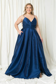 Plus Size Dress, Prom, Bridesmaid, Gowns Navy-Dress-Maniju-1XL-Navy-Urbanheer