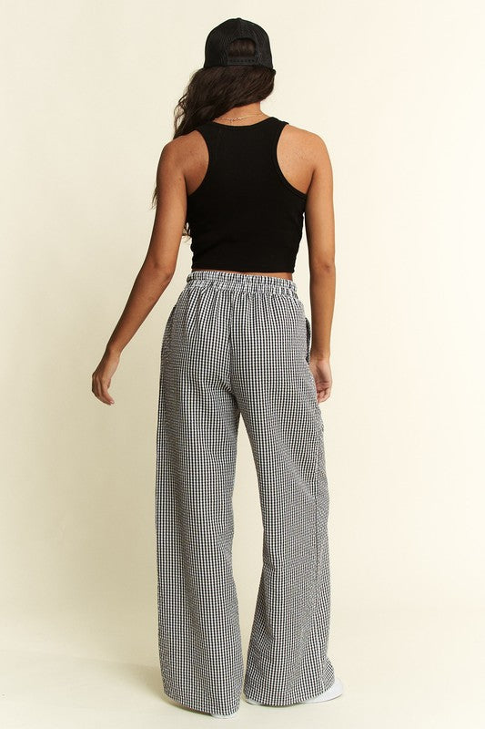 Plus Size Gingham Boxer Pants Black-Pants-JADE BY JANE-1XL-Black-Urbanheer