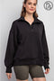 Plus Size Modal Scuba Quarter Zip Pullover