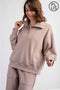 Plus Size Modal Scuba Quarter Zip Pullover
