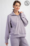 Plus Size Modal Scuba Quarter Zip Pullover