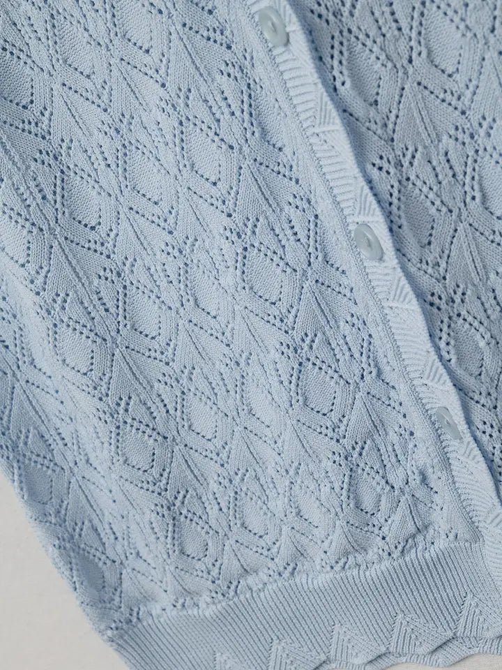 Pointelle Knitted Vest with Scalloped Edges in Baby Blue-Vest-Q2-One Size-BLUE-Urbanheer