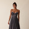 Polka Dot Lace Layered Fit&Flare Midi Dress