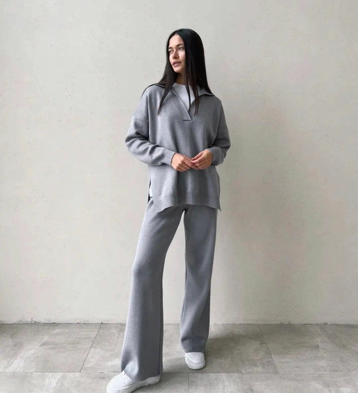 Pollo Collar Detail Oversized Jumper-Jumper-Nenya Fashion Limited-XS/S-Grey-Urbanheer